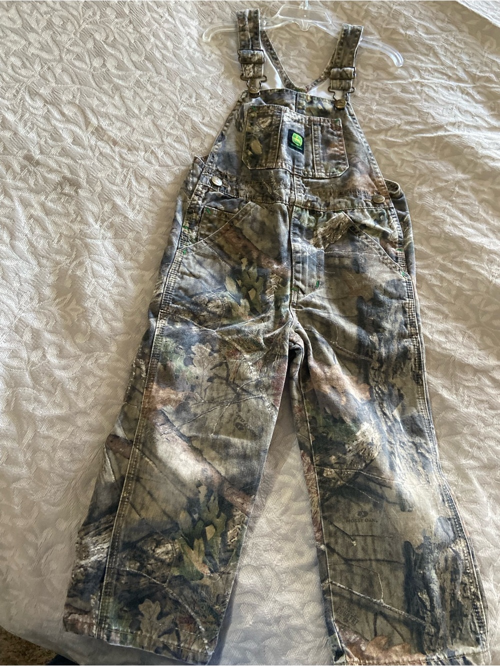 John Deere Camouflage Kids Overalls - Mossy Oak Green & Brown